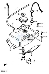 RG500 (E1) Gamma drawing OIL TANK