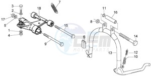 LX 150 USA drawing Central Stand - Swinging arm