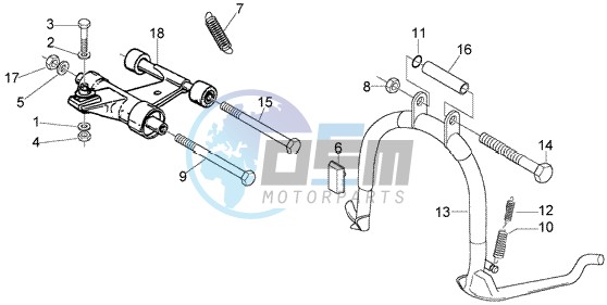 Central Stand - Swinging arm