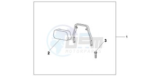 VT750CA9 UK - (E / MKH ST) drawing CH BACKREST WHTH