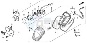 VTX1800C1 drawing TAILLIGHT (BR/E/ED/EK/F/KO/U)