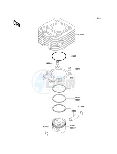 KLF 250 A [BAYOU 250] (A6F-A9F) A6F drawing CYLINDER_PISTON-- S- -