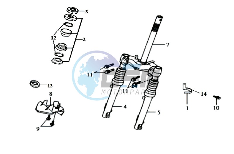 FRONT FORK/ STEERING HEAD BEARING