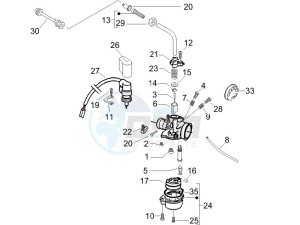 Runner 50 SP drawing Carburetors components