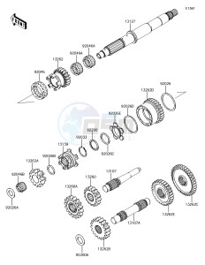 BRUTE FORCE 750 4x4i EPS KVF750HJF EU drawing Transmission