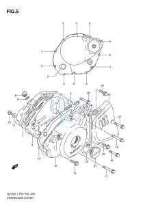 GZ250 (P3) drawing CRANKCASE COVER