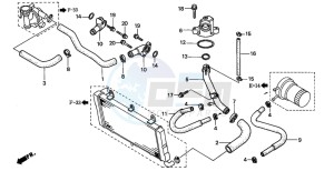 ST1100 drawing WATER PIPE (ST1100S/AS)