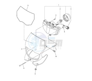 WR F 450 drawing HEADLIGHT