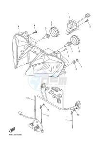 YZF-R6 R6 600 (1JSU 1JSV) drawing HEADLIGHT