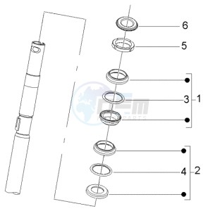 Liberty 50 4t RST ptt (F) France drawing Steering bearing ball tracks