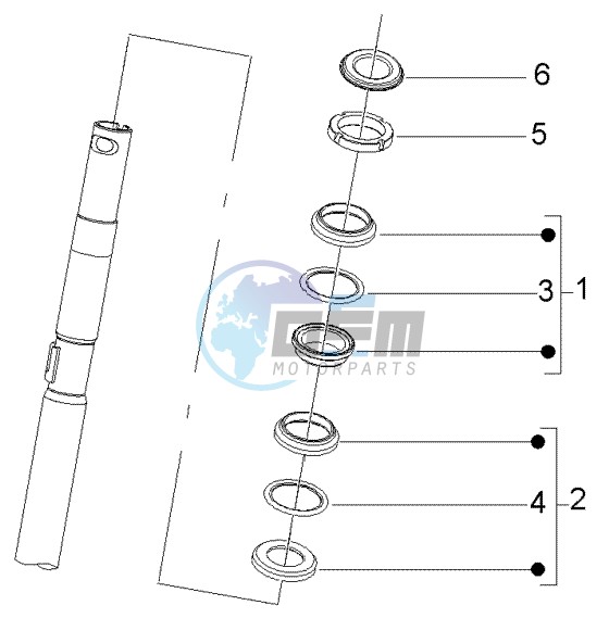 Steering bearing ball tracks