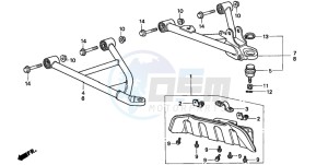 TRX300FW FOURTRAX drawing FRONT ARM/FRONT GUARD