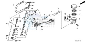 GL1800C drawing REAR BRAKE MASTER CYLINDER