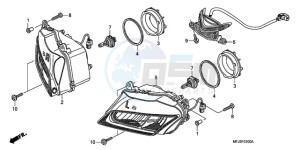 CBR600RRA Korea - (KO / ABS) drawing HEADLIGHT