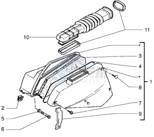 Liberty 125 drawing Air Cleaner