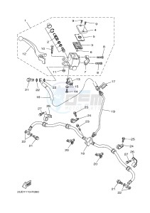 YFM700FWAD GRIZZLY 700 (B1AT) drawing FRONT MASTER CYLINDER