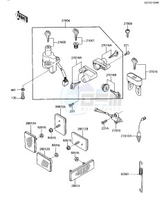 ZN 1100 B [LTD SHAFT] (B1-B2) [LTD SHAFT] drawing IGNITION SWITCH_LOCKS_REFLECTORS