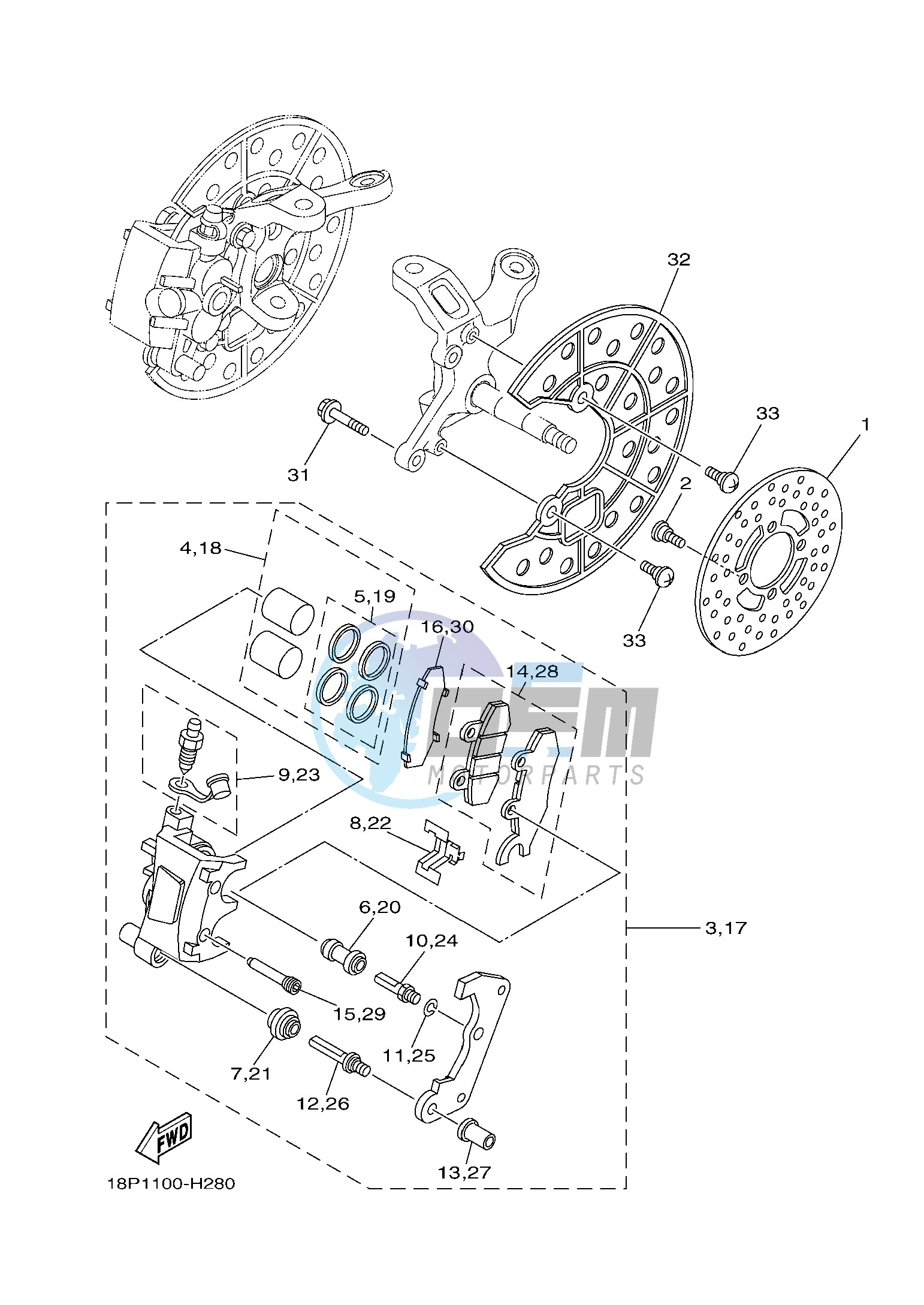 FRONT BRAKE CALIPER