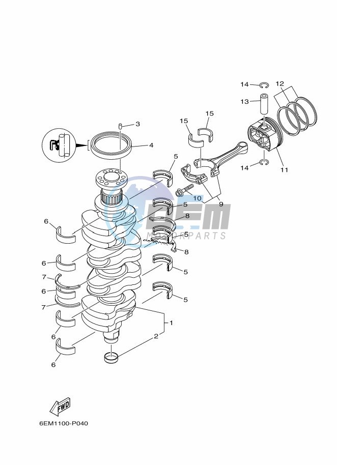 CRANKSHAFT--PISTON