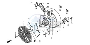 TRX450FM drawing COOLING FAN