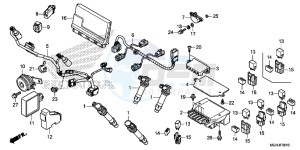 VFR1200X Europe Direct - (ED) drawing SUB HARNESS