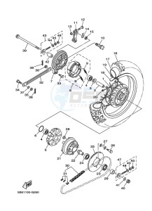 TT-R110E (B51P) drawing REAR WHEEL