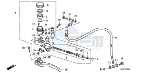 CB1000R9 UK - (E / MPH) drawing CLUTCH MASTER CYLINDER