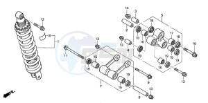 CRF230F drawing REAR CUSHION