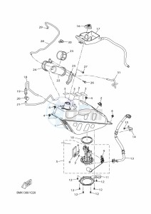 CZD300D-A XMAX 300 TECH MAX (BMK2) drawing FUEL TANK