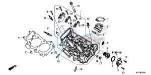 CRF1000G CRF1000 - Africa Twin Europe Direct - (ED) drawing CYLINDER HEAD