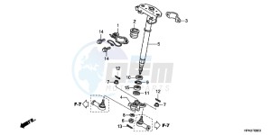 TRX420TMB TRX420 ED drawing STEERING SHAFT (STD)