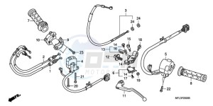 CBR1000RR9 Korea - (KO / MME) drawing HANDLE LEVER/SWITCH/CABLE