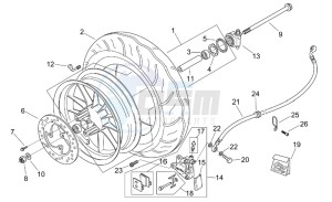 Mojito 50 Custom eng. Piaggio drawing Front wheel