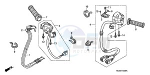 ST1300A9 France - (F / ABS CMF MME) drawing SWITCH/CABLE