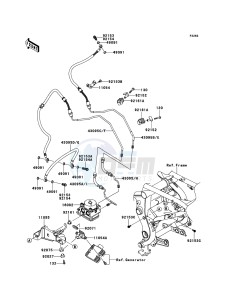 VERSYS_ABS KLE650DBF GB XX (EU ME A(FRICA) drawing Brake Piping