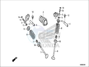 CRF125FBH Europe Direct - (ED) drawing CAMSHAFT/VALVE