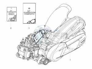 BEVERLY 350 ST 4T 4V IE ABS E4 (NAFTA) drawing Engine, assembly