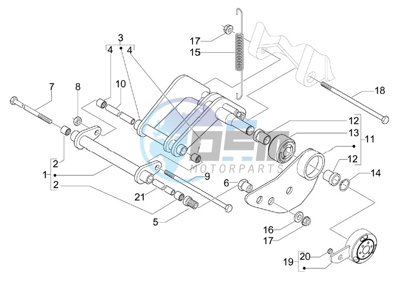 Swinging arm