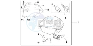 SH300AB drawing 35L TOP BOX MOONDUST SILVER MET