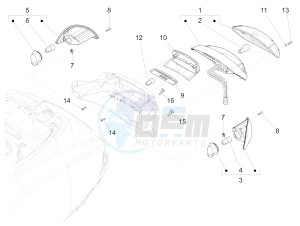 LXV 150 4T 3V E3 (APAC) (CN, RI, VT) drawing Rear headlamps - Turn signal lamps