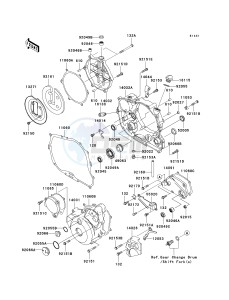 KLX 250 T [KLX250S] (T8F) T9F drawing ENGINE COVER-- S- -