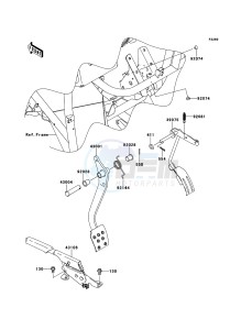 MULE_600 KAF400BCF EU drawing Brake Pedal