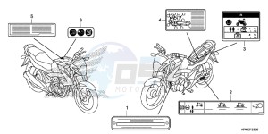 GLR1251WHF CB125F UK - (E) drawing CAUTION LABEL