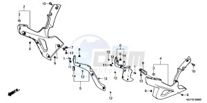 VFR800XB Crossrunner E drawing LOWER COWL