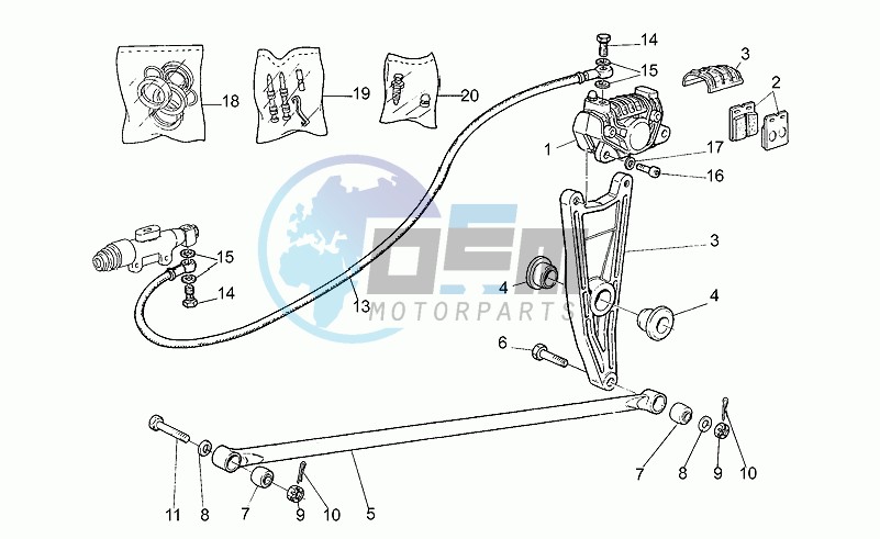 Rear brake caliper