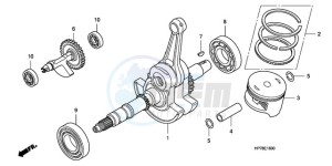 TRX420FPAA Australia - (U / PS) drawing CRANK SHAFT/PISTON