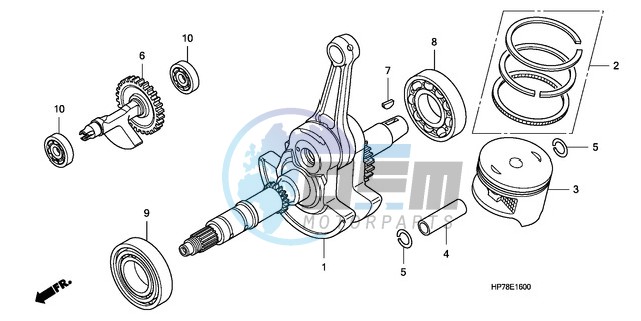 CRANK SHAFT/PISTON