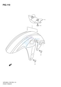 VZR1800 (E3) INTRUDER drawing FRONT FENDER (VZR1800ZL1 E28)