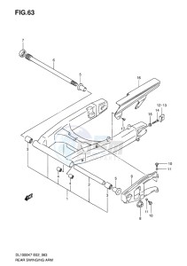 DL 1000 V-STROM EU-UK drawing REAR SWINGING ARM