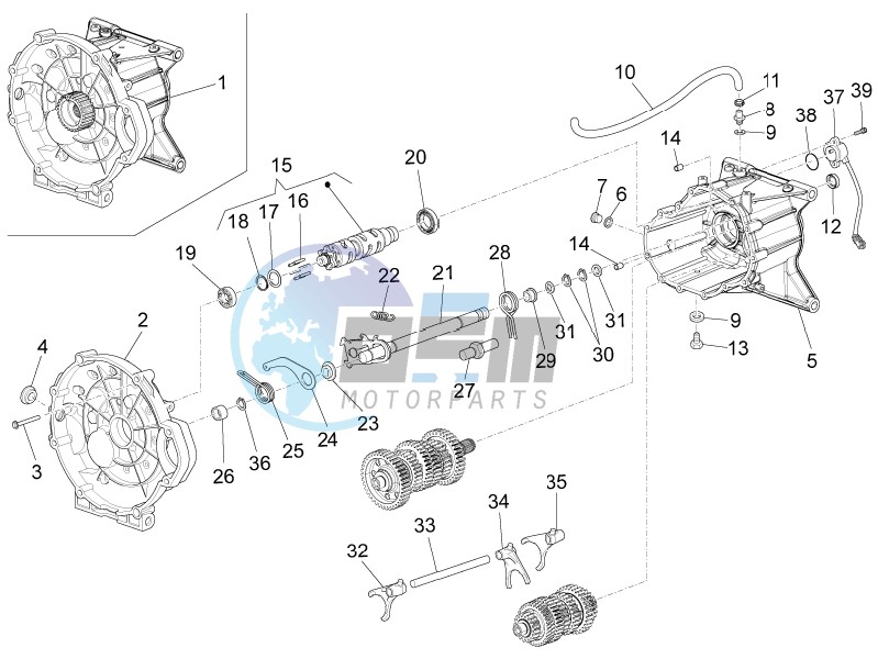 Gear box / Selector / Shift cam